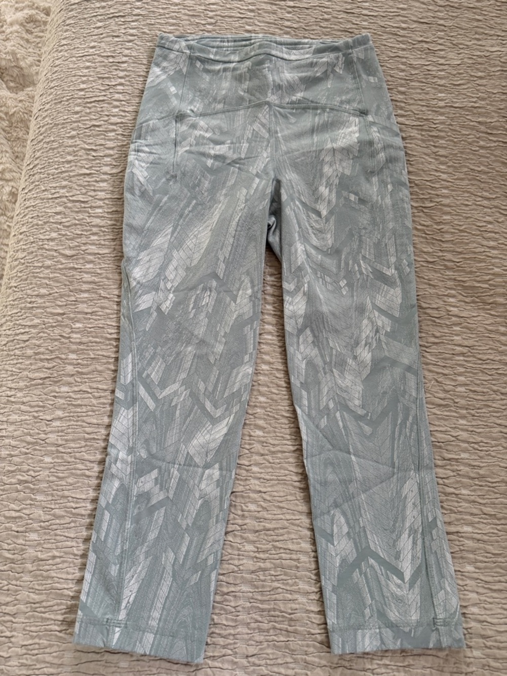 lululemon athletica Light Gray Patterned Leggings